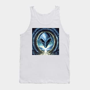 Floating Alien Head Tank Top